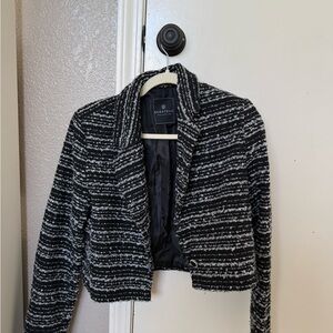 Bagatelle Women's Striped Tweed Blazer